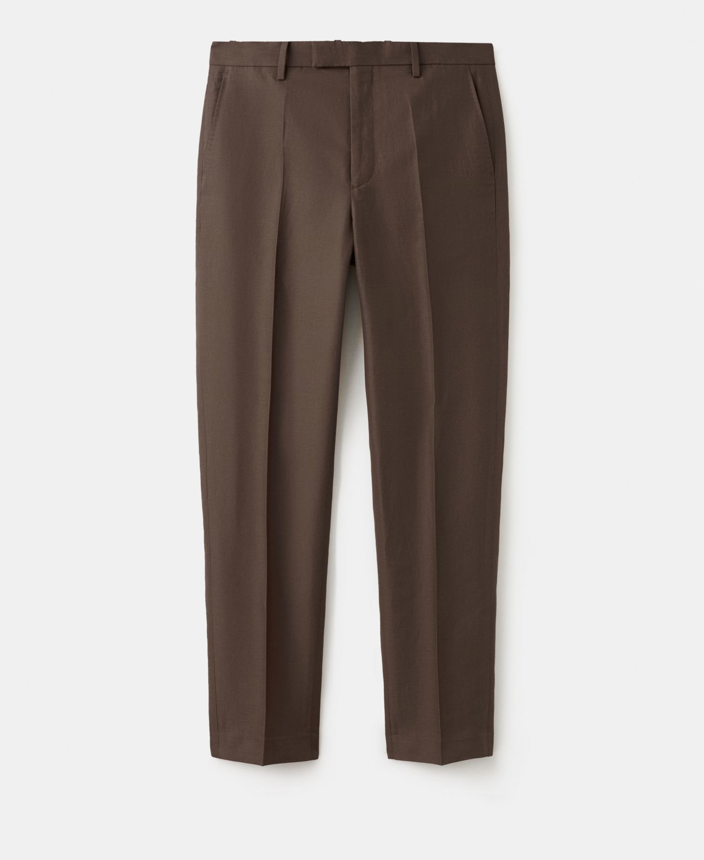 Мужские брюки MANGO Lyocell-Linen-Blend Suit, цвет: Коричневый — фото 2