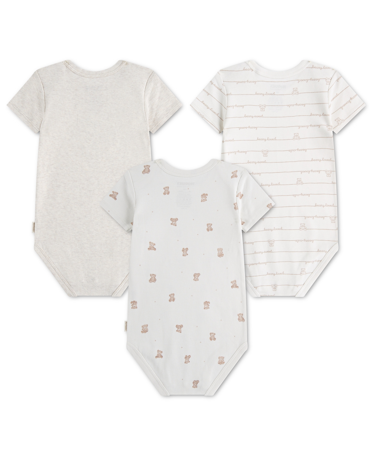 Huggies Baby Boys' and Girls' Babywear Short-Sleeve Bodysuits, 3-Pack