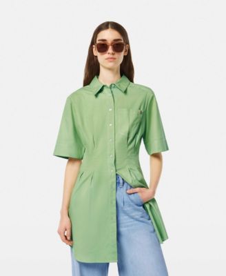 Women's Structured Stripe Mini Shirt Dress