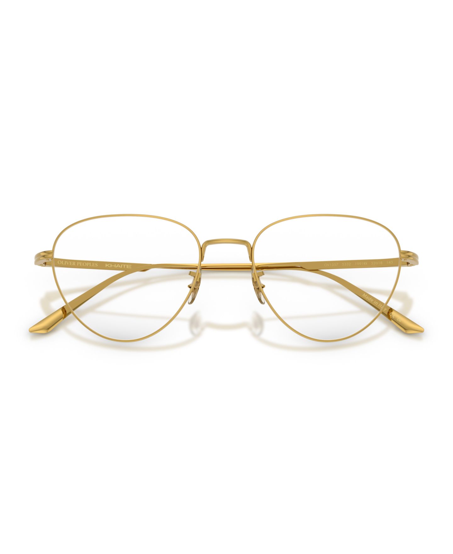 Женские очки Oliver Peoples 1991RX Eyeglasses, OV1357, цвет: Золотой — фото 5