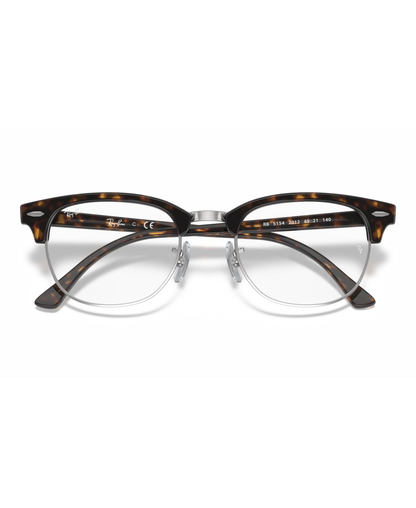 Очки Ray-Ban Unisex Clubmaster Optics Eyeglasses, RB5154, цвет: Тёмный гавана — фото 2