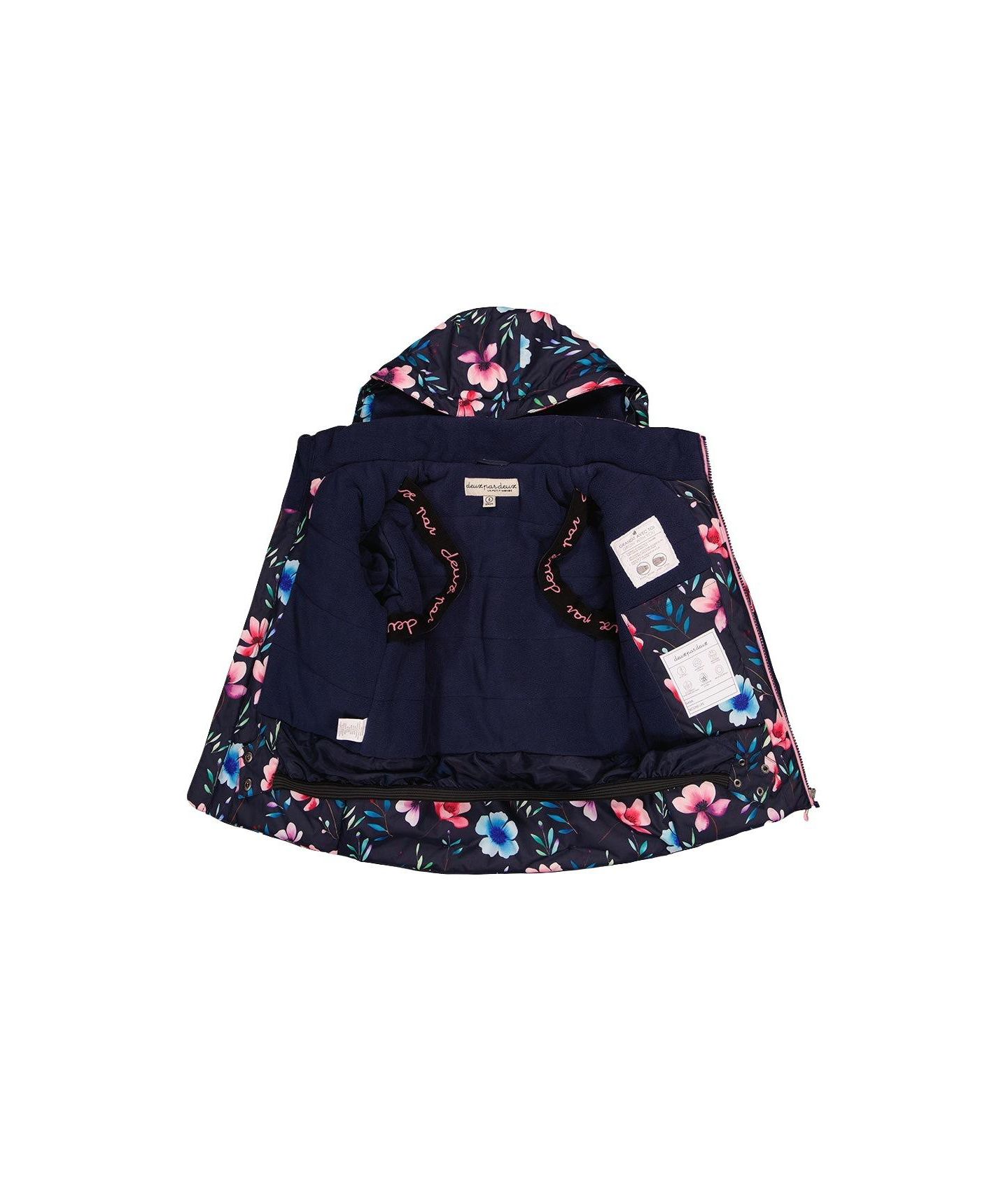 Комплекты Deux par Deux Two Piece Play Snowsuit Floral Print для девочек-малышей, цвет: Синий с принтом — фото 7