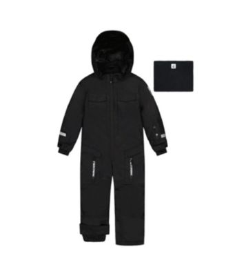 Little and Big Unisex ( 6 to 14 ) One Piece Teknik Snowsuit