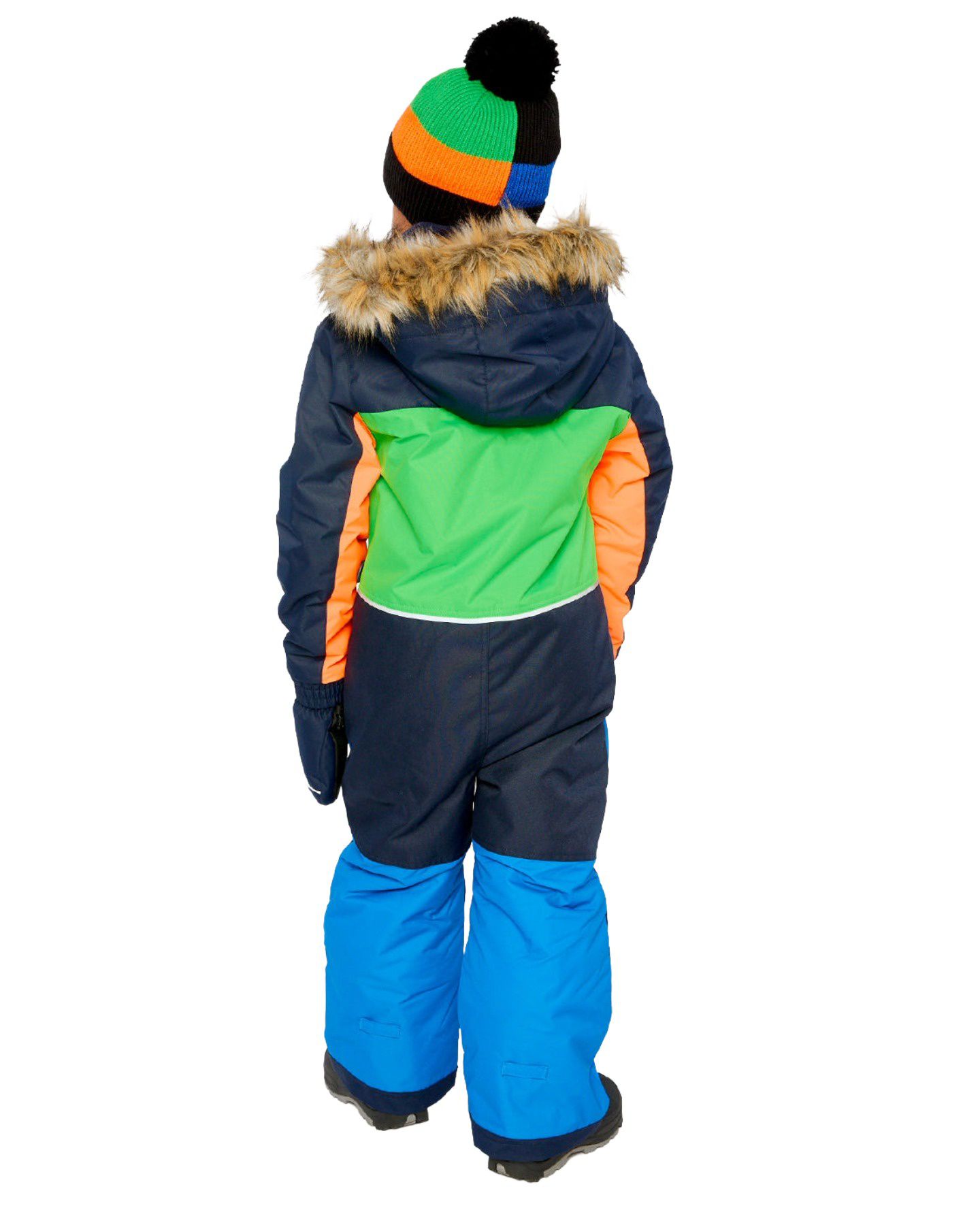 Комбинезон Deux par Deux One Piece Discover Snowsuit для мальчиков-малышей, цвет: Синий / Зелёный — фото 4