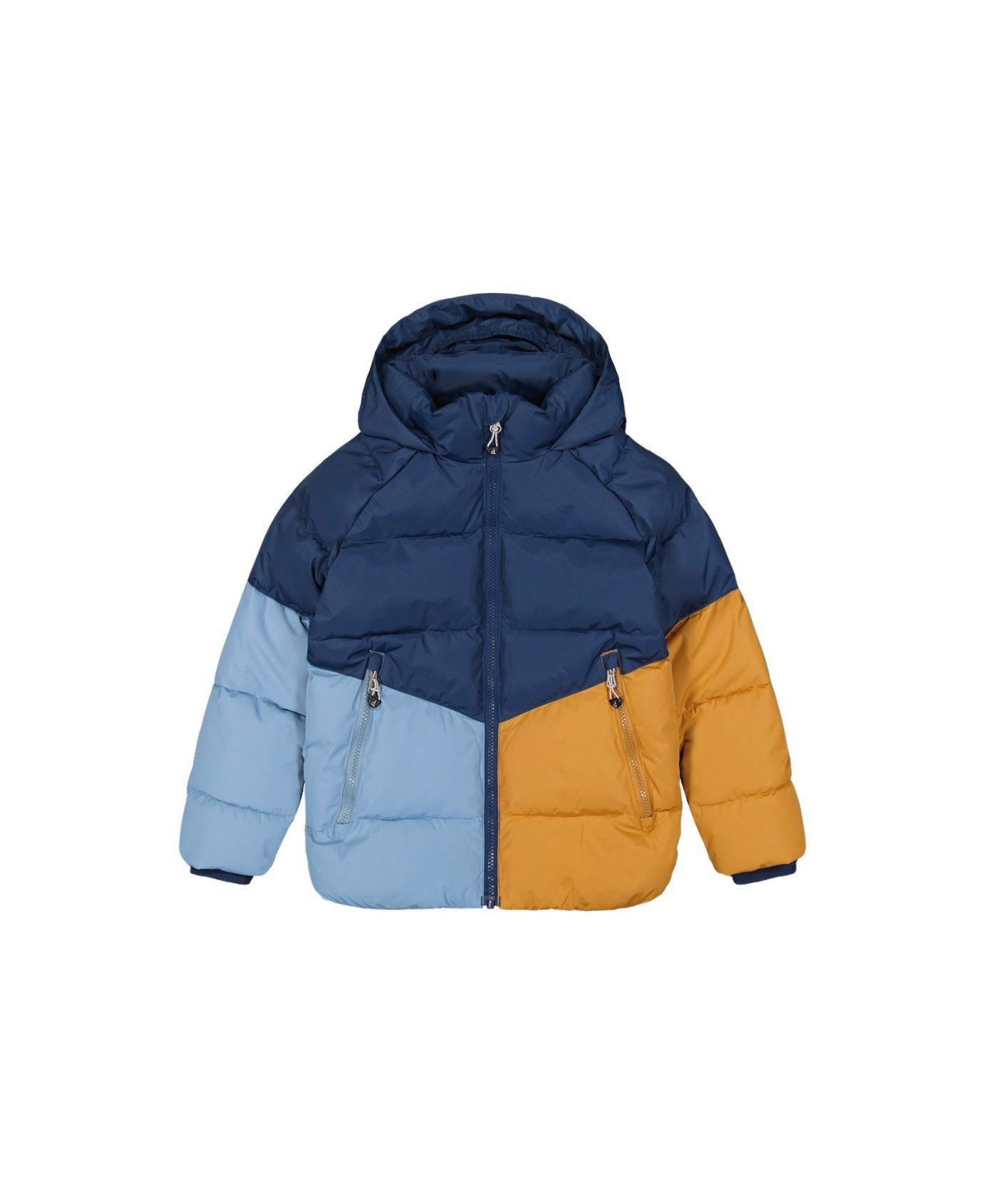 Deux par Little and Big Boy Color-Block Winter Jacket Dark Blue