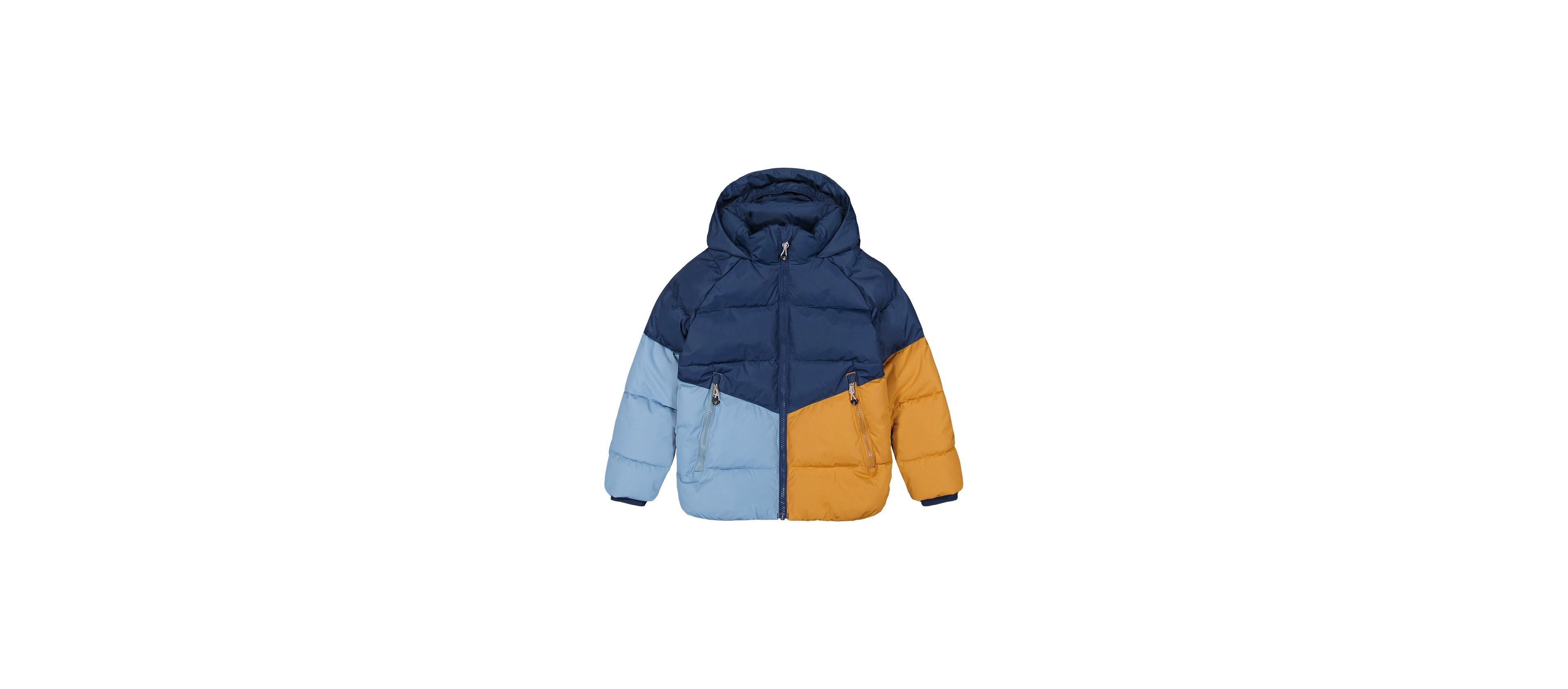 Deux par Little and Big Boy Color-Block Winter Jacket Dark Blue