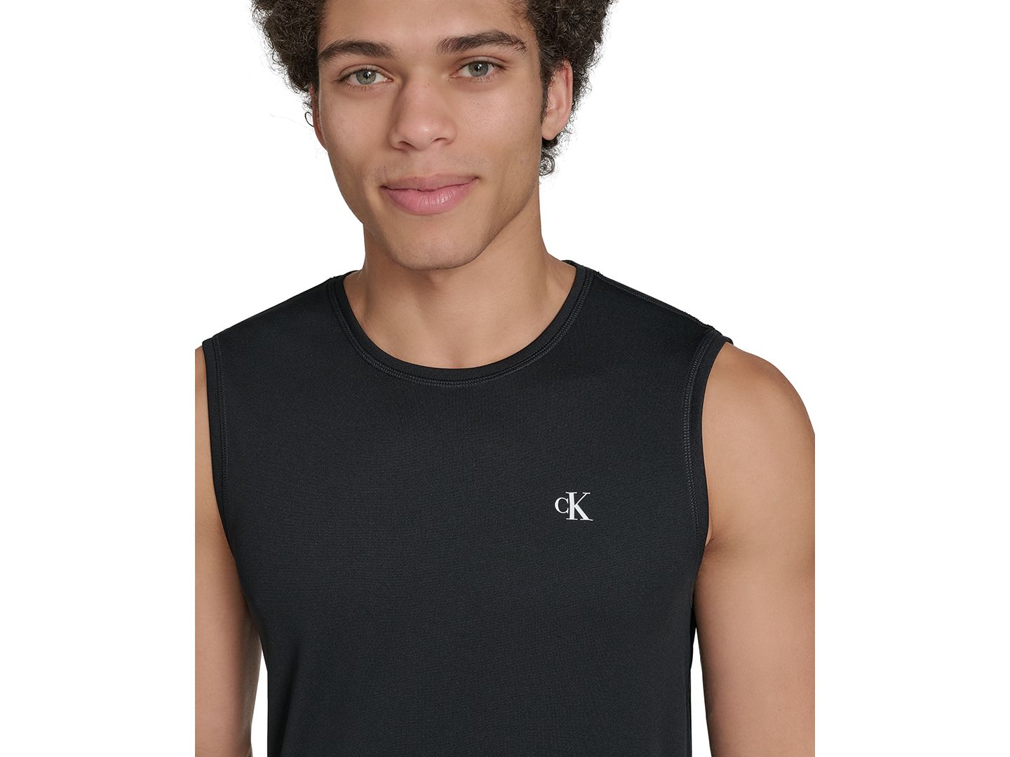 Рашгард Core для мужчин, без рукавов — Calvin Klein, цвет: Чёрный — фото 4