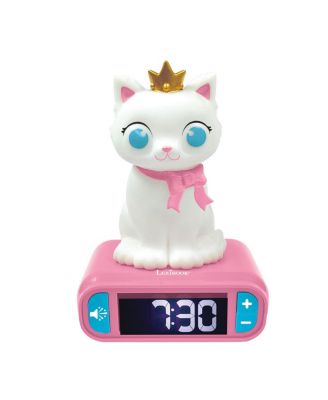 Kitten Digital Alarm Clock for kids with Night Light Snooze, Childrens Clock, Luminous Cat, RL800KT