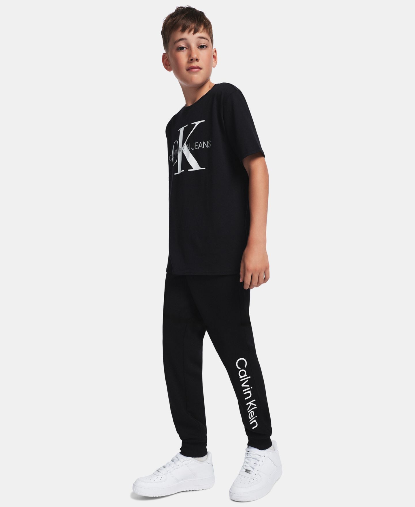 Футболка Calvin Klein Old School Monologo T-Shirt для мальчиков, цвет: Чёрный — фото 3
