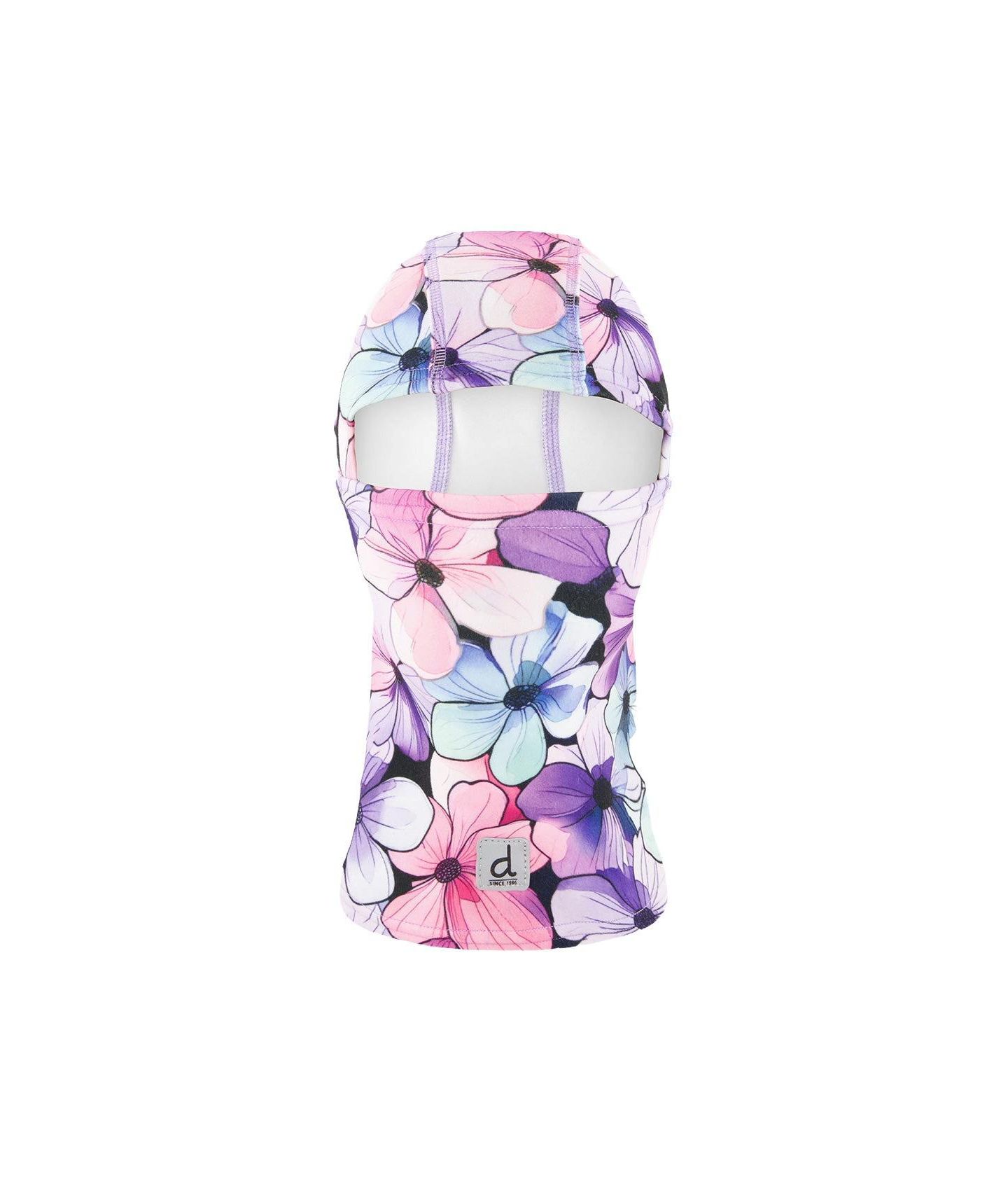 Deux par Deux Little and Big Girl (5-14) Brushed Jersey Balaclava Floral Print, цвет: Фиолетовый с принтом — фото 1