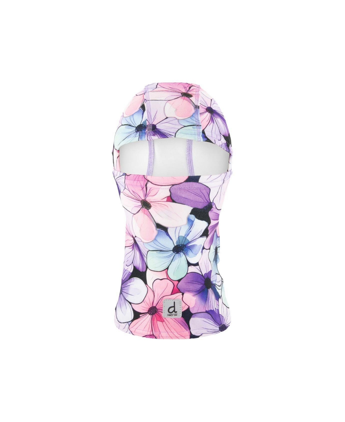 Deux par Deux Little and Big Girl (5-14) Brushed Jersey Balaclava Floral Print - Purple floral print