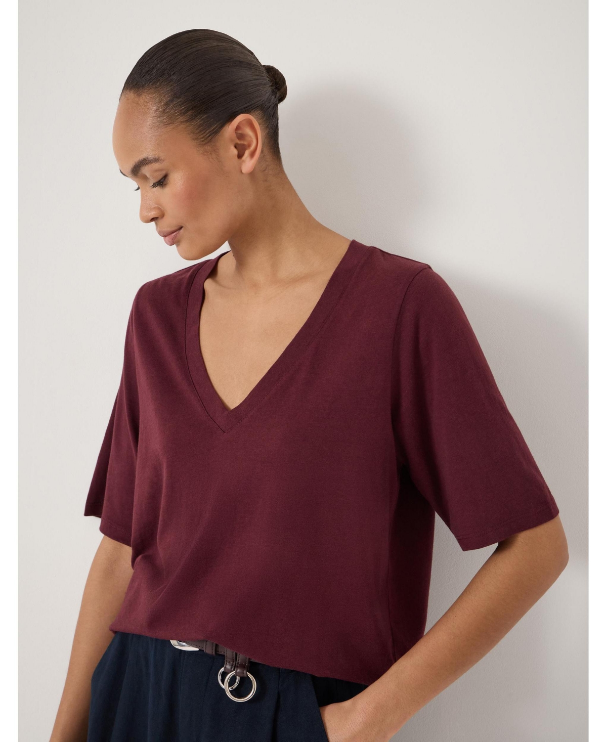 Hush Women's Reece V-Neck Drapey T-shirt
