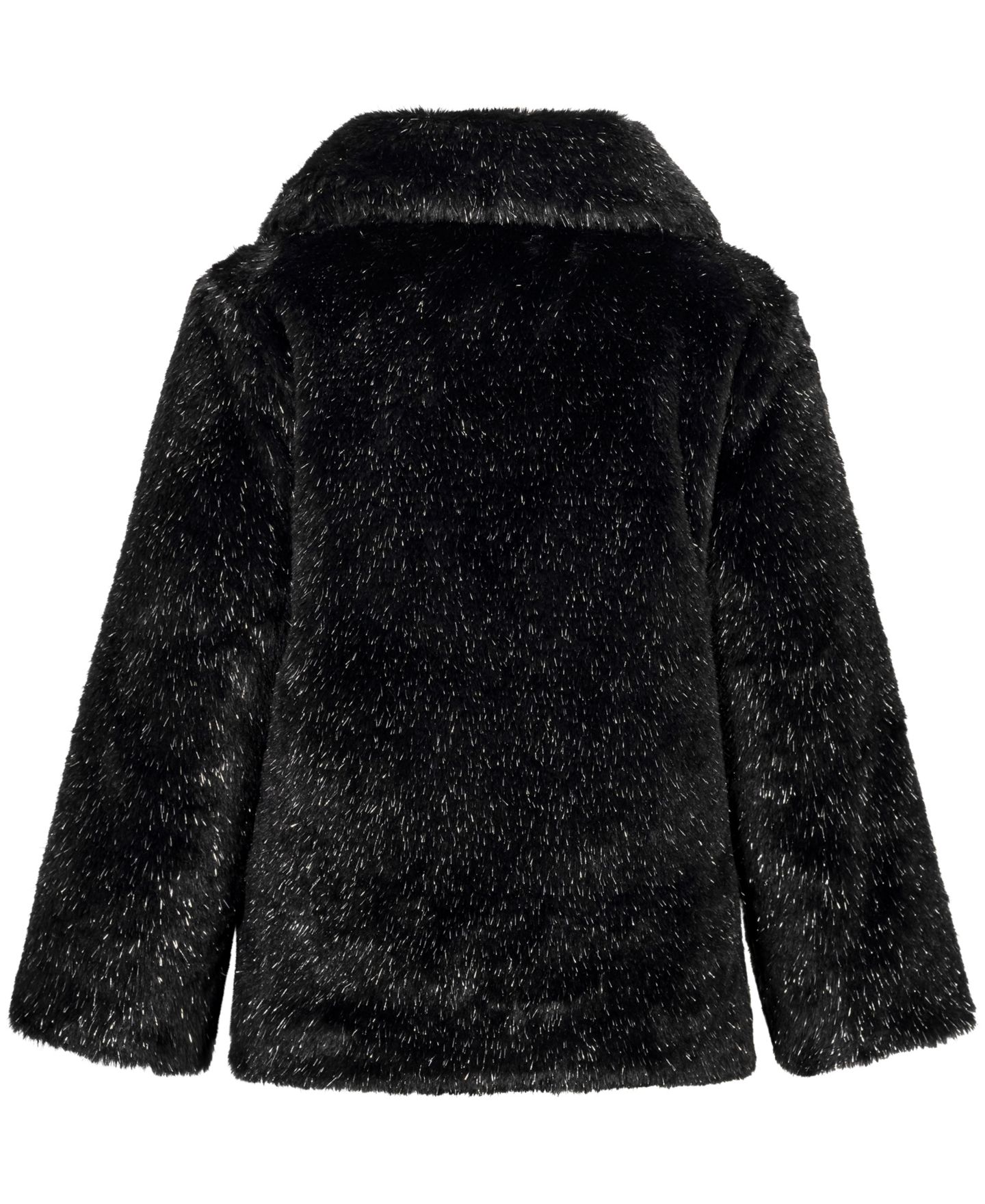 Куртки S Rothschild & CO Cozy Novelty Fur A-Line Jacket with Matching Handbag, Gift With Purchase, 2-Piece Set для девочек-малышей, цвет: Чёрный / Серебряный — фото 2