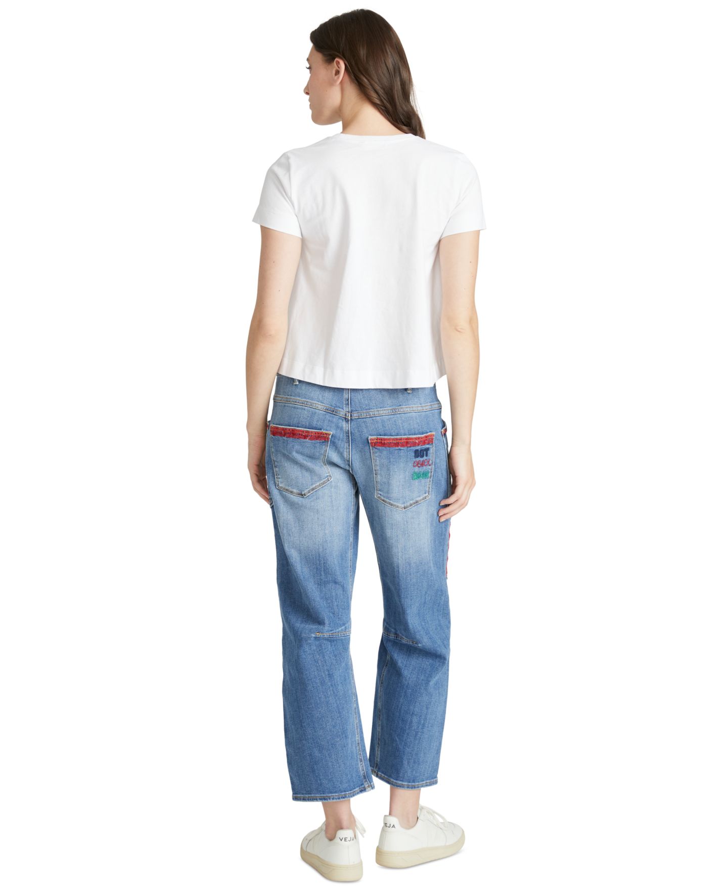 Женские джинсы Driftwood Barbara Barrel Mahjong High-Rise Ankle Jean, цвет: Средняя варка — фото 4