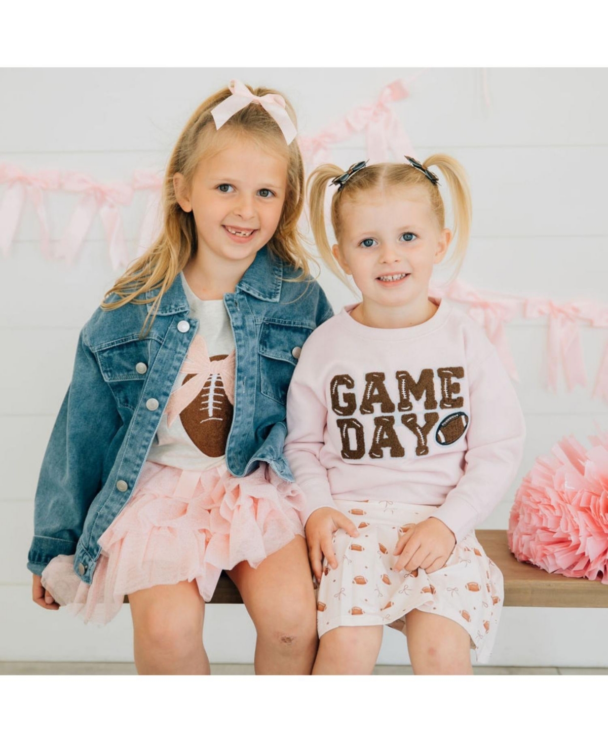 Sweet Wink Toddler Girls 2T - 4T Cheer Bow Patch Denim Jacket