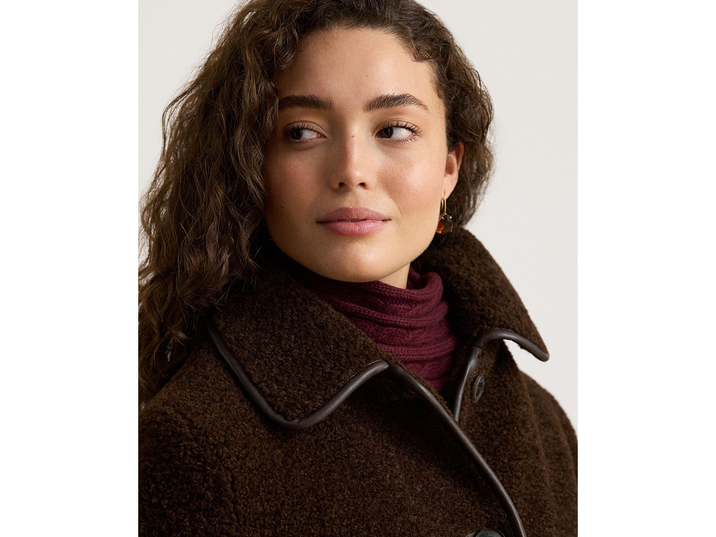 Женская куртка Lauren Ralph Lauren Sherpa, цвет: Коричневый — фото 3