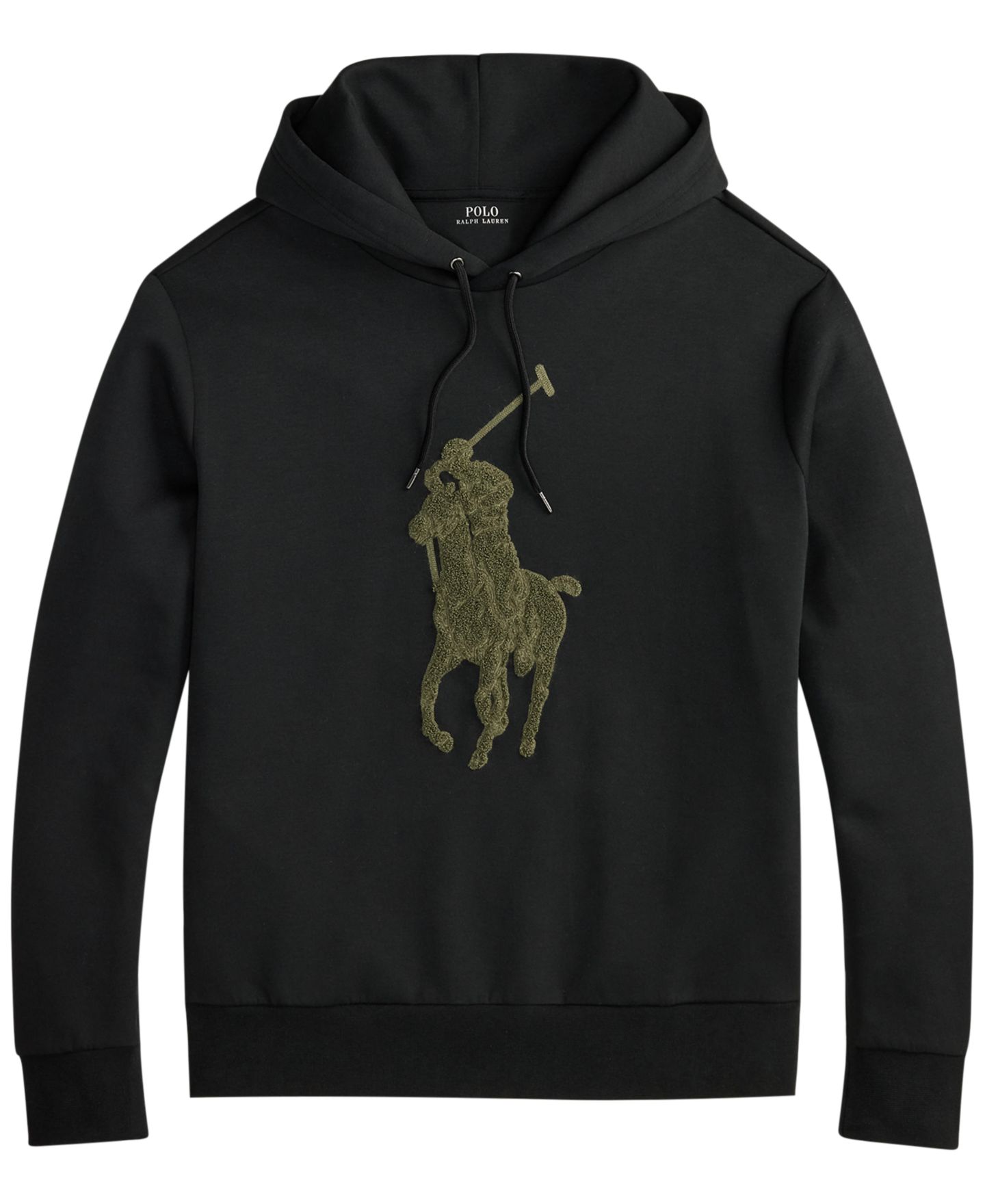 Мужское худи Polo Ralph Lauren Big Pony Double-Knit, цвет: Чёрный — фото 6