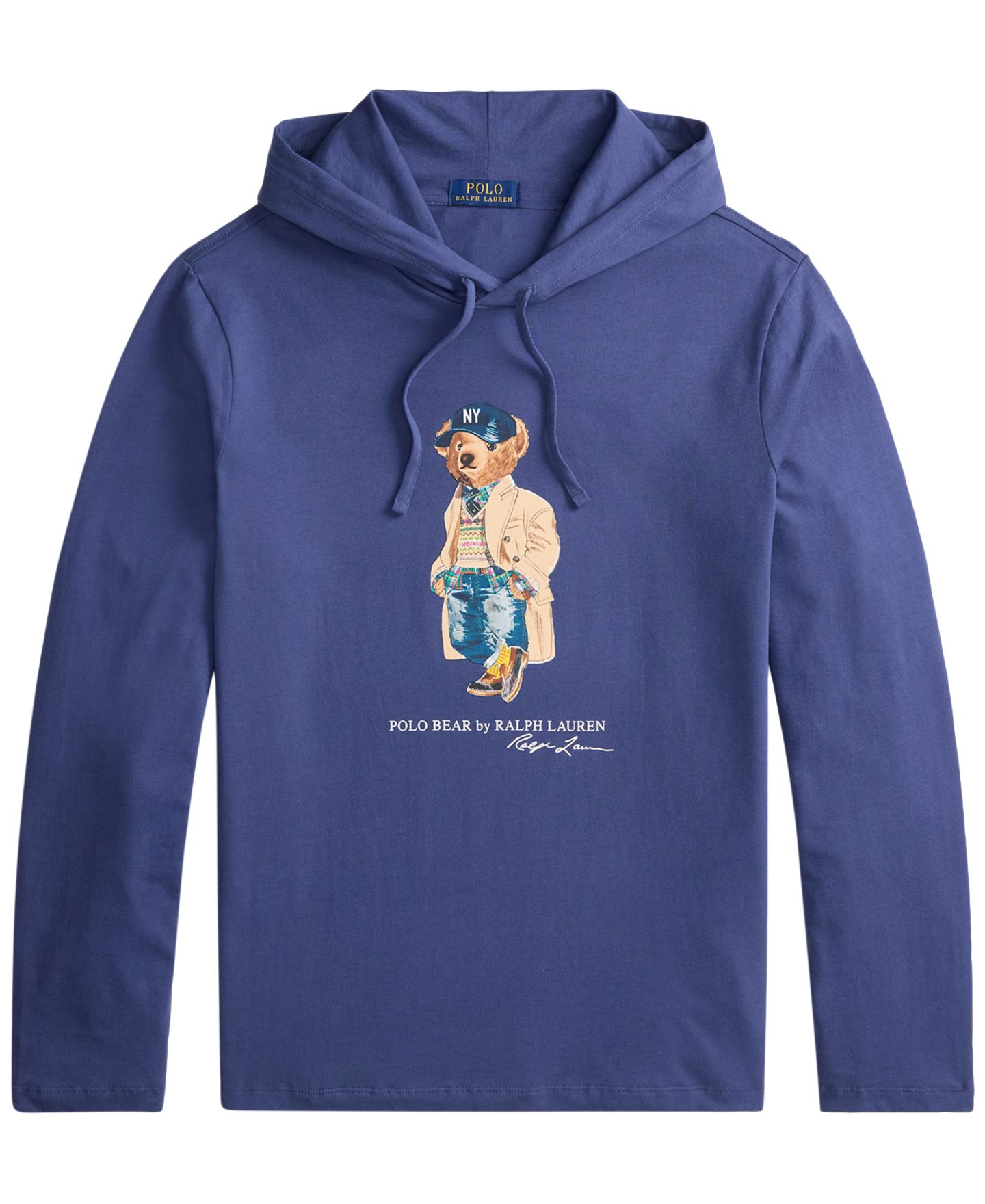 Мужское худи Polo Ralph Lauren Polo Bear Jersey Hooded, цвет: Светлый тёмно-синий — фото 7