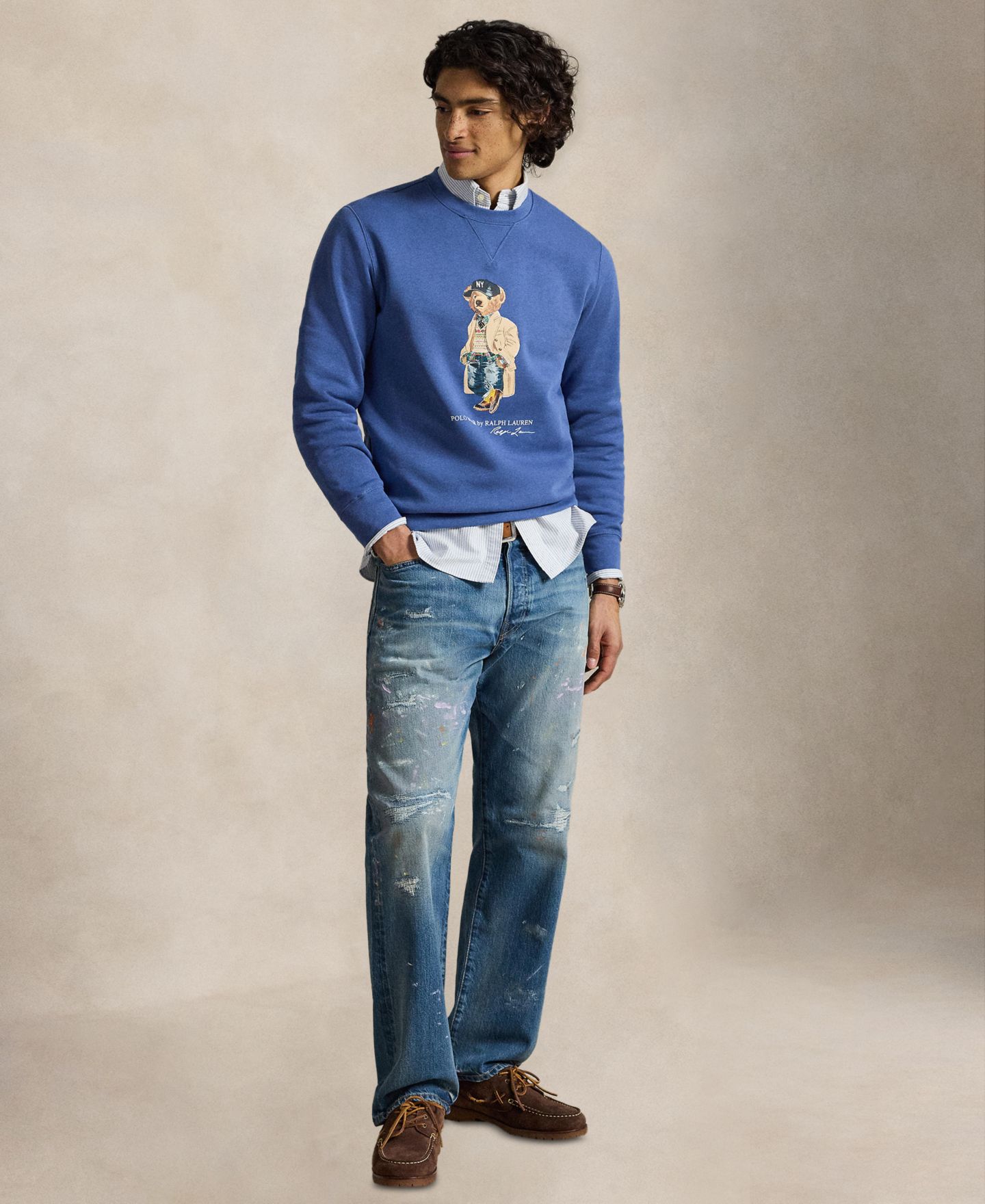 Мужская толстовка Polo Ralph Lauren Polo Bear Fleece, цвет: Синий — фото 2
