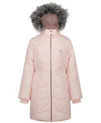 Girls' 7-16 Aerial Hooded Puffer Jacket