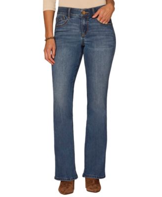 Petite Mid-Rise Bootcut Stretch Cotton-Blend Jeans