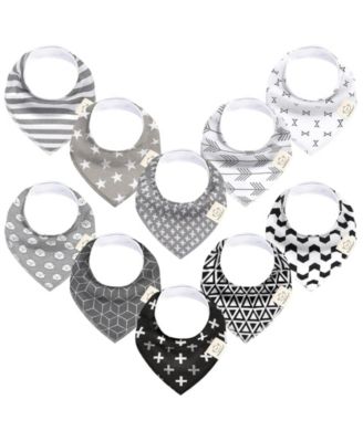 10pk Baby Bandana Bibs, Cotton Baby Drool Bibs for Baby Boy, Girl, Baby Bibs for Infant, Newborn