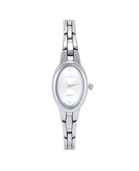 Женские часы Peugeot Silver 30x25mm Oval Dial Link Bracelet Watch
