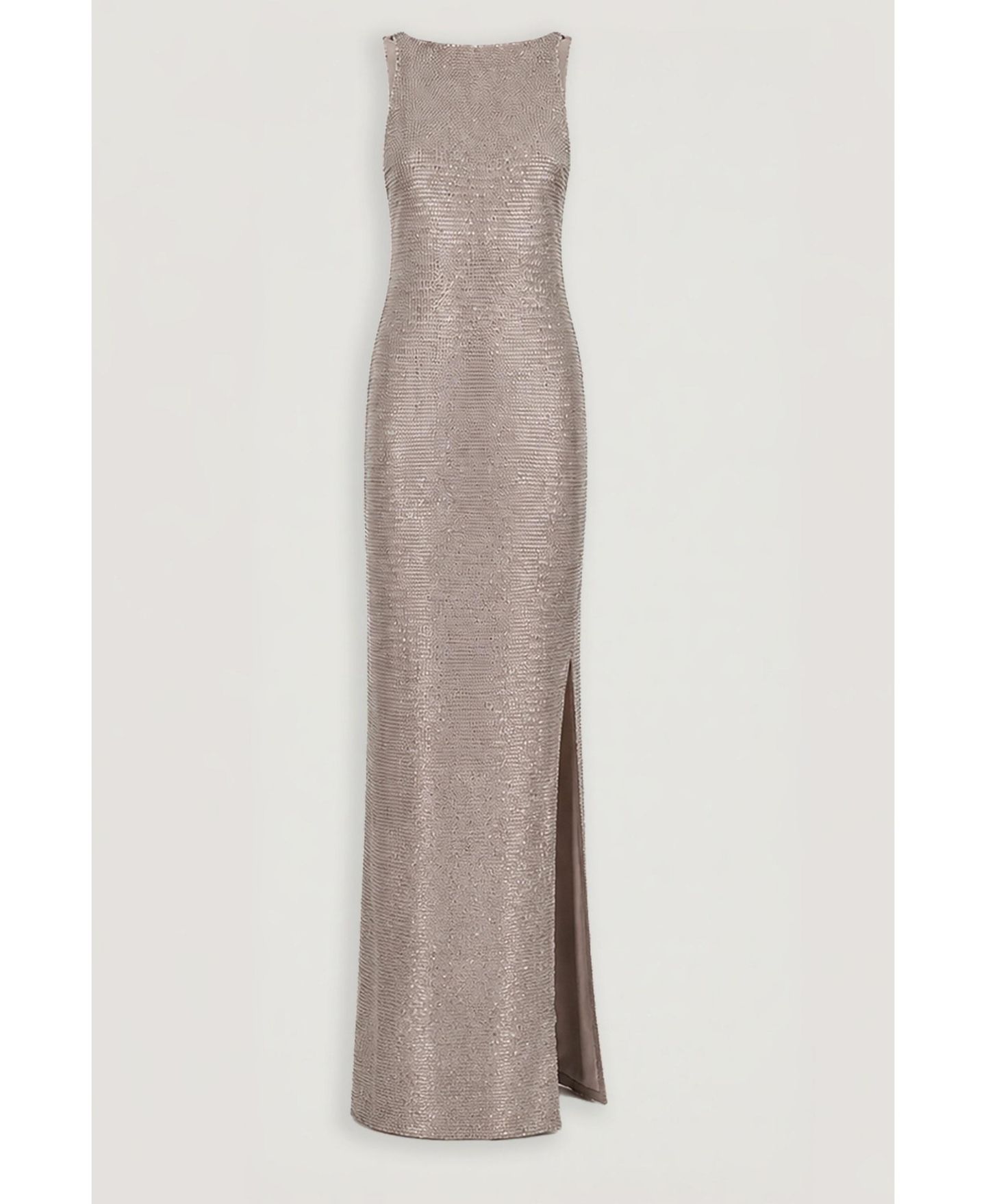 Женское платье NOCTURNE Sequin Open-Back Maxi, цвет: Серебряный — фото 8