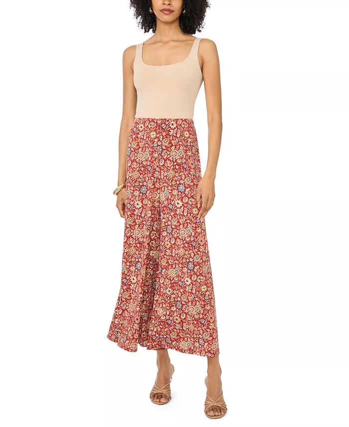Women's Wide-Leg Pull-On Floral-Print Pants - thumbnail 2