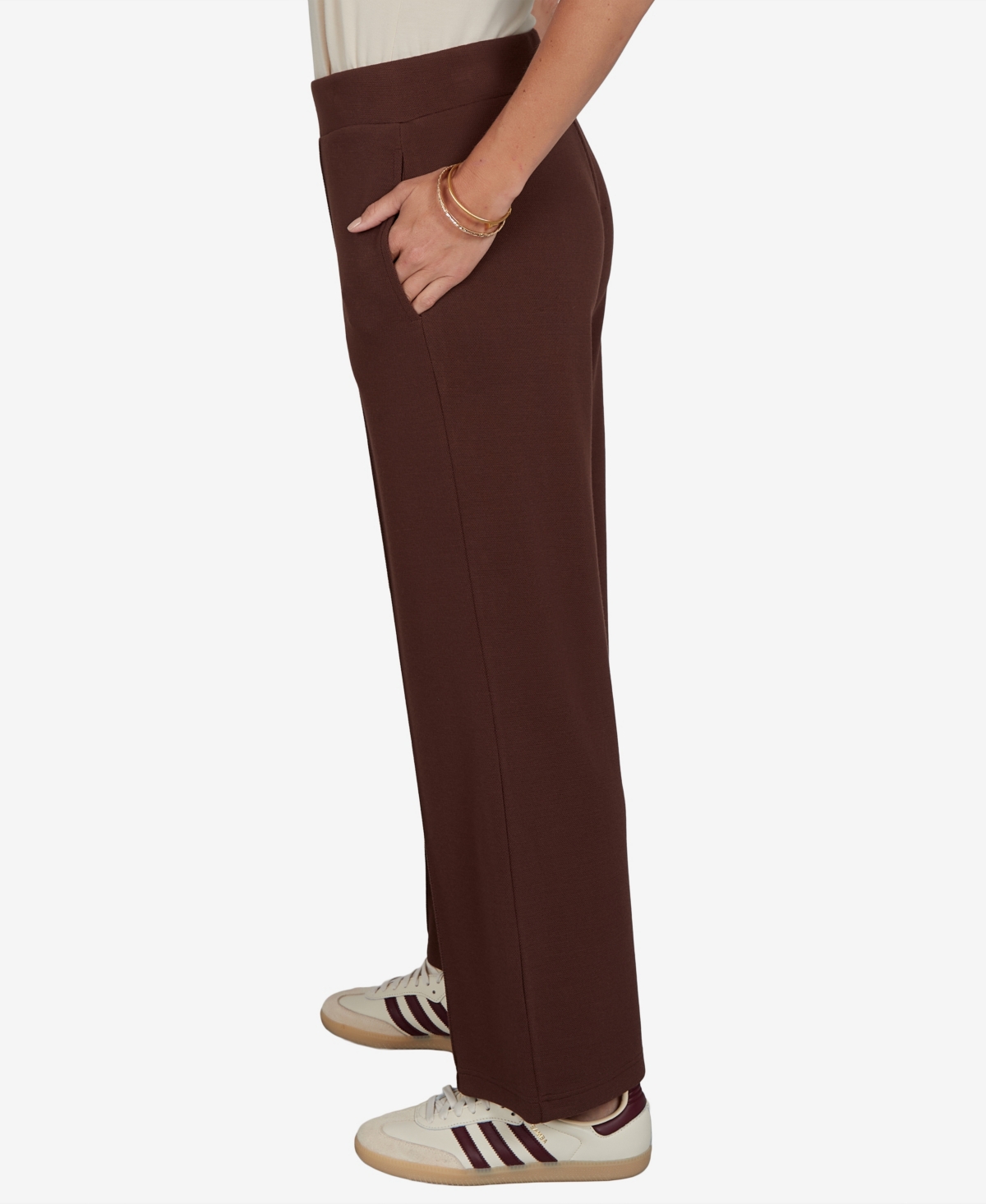 Ruby Rd. Petite Pull-On Wide-Leg Knit Pants