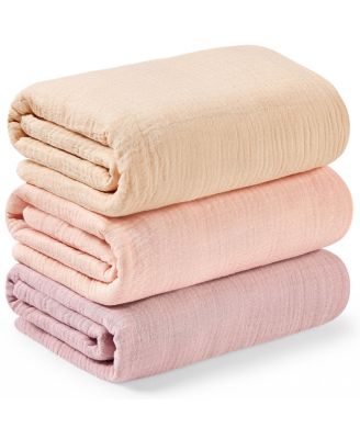 3-Pack Lyra Muslin Swaddle Blankets for Newborns, Large Cotton Nursery Baby Blankets, Soft and Breathable