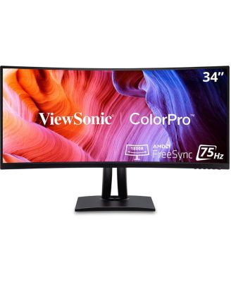 ColorPro VP3456a 21:9 UltraWide Quad HD Curved USB-C VA LED Monitor