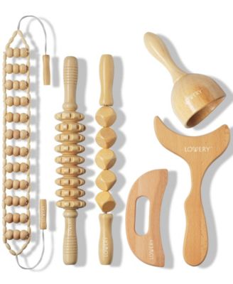 6 Piece Wooden Body Care Massage Tool Kit