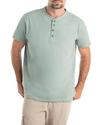 Mens Maverick Slub Henley Short Sleeve Shirt