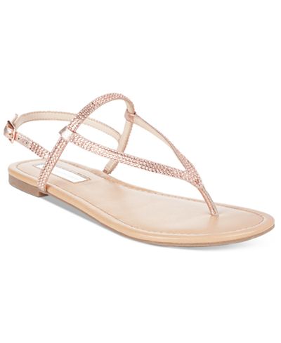 INC International Concepts Women&#39;s Macawi Embellished Flat Sandals, Only at Macy&#39;s - Sandals ...