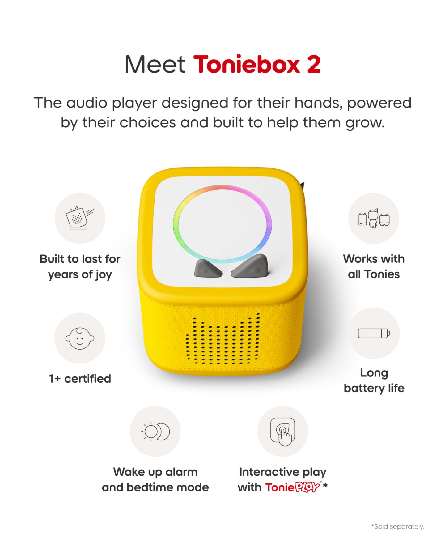 Детские игрушки Tonies Toniebox 2 Pikachu Screen-Free Interactive 2-Piece Starter Set — фото 5