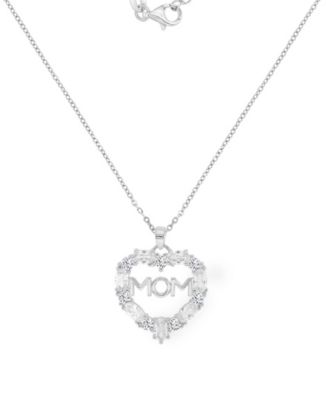 14k Gold-Plated Crystal Heart Chain Necklace