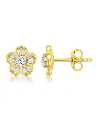 14k Gold-Plated Daily Flower Stud Earrings