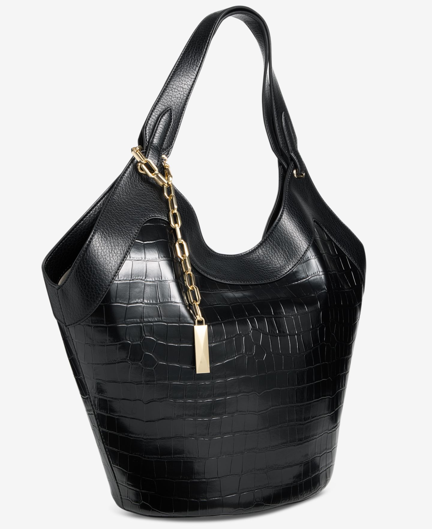 Женская сумка I.N.C. International Concepts Gihsell Croco-Embossed, цвет: Чёрный — фото 7
