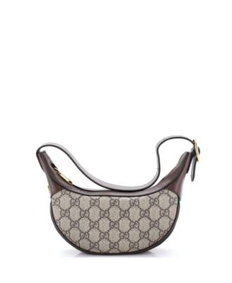 Mini Ophidia Half Moon Bag GG Coated Canvas