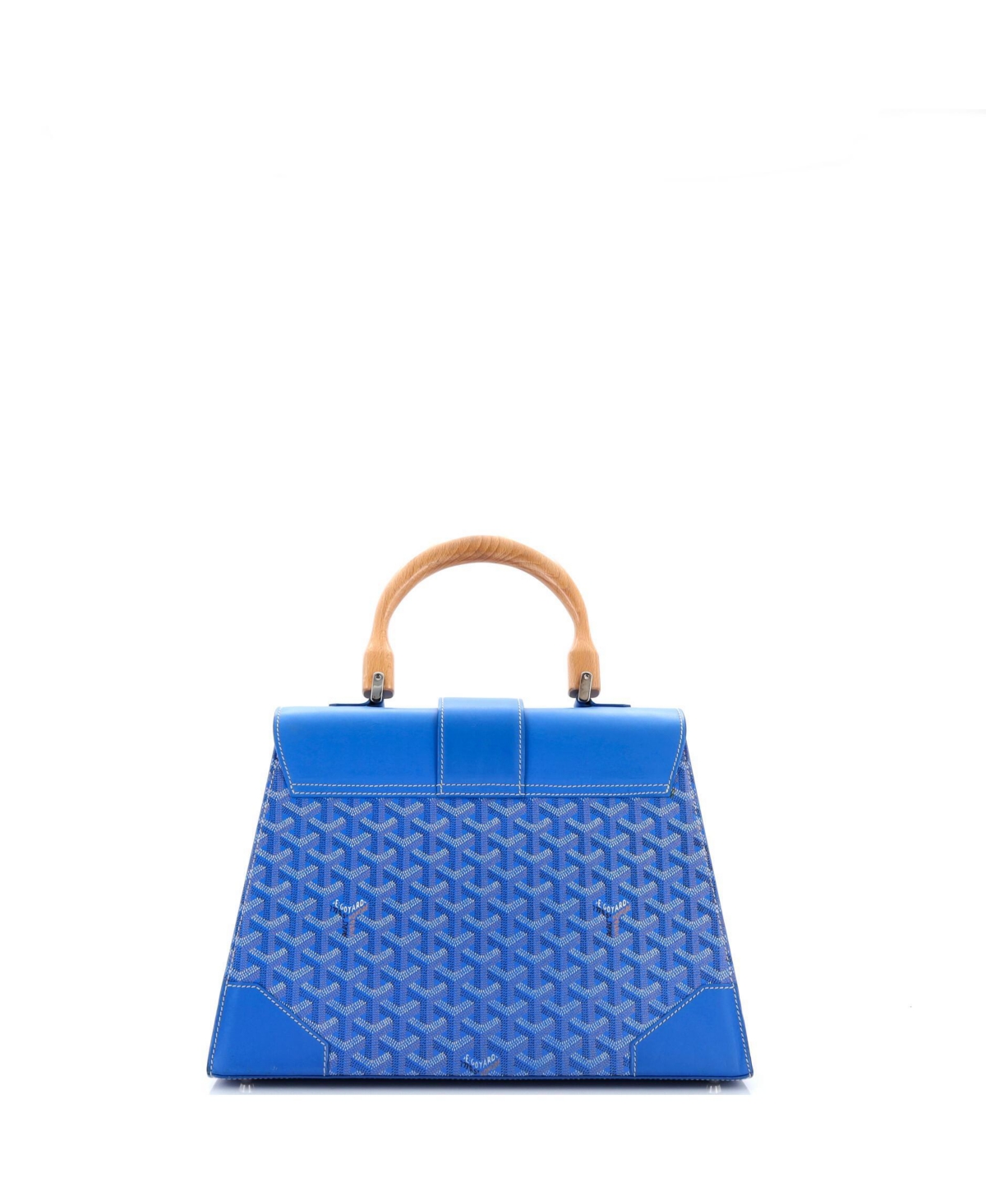Pre-Owned Goyard Mm Saigon Top Handle Bag Coated Canvas with Leather