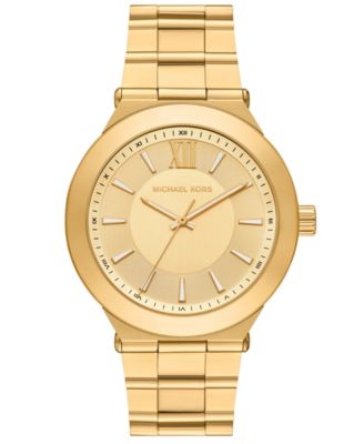 MICHAEL Men's Billie Three-Hand Gold-Tone Stainless Steel Watch 44mm
