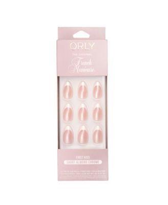 First Kiss Chrome French Manicure Short Almond Press-On Nails Set