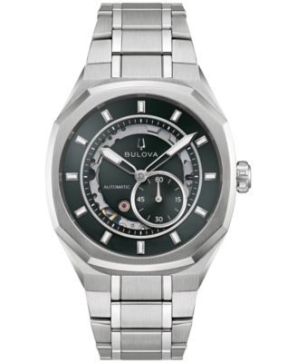 Men's Automatic Marc Anthony Silver-Tone Stainless Steel Bracelet Watch 40.5mm