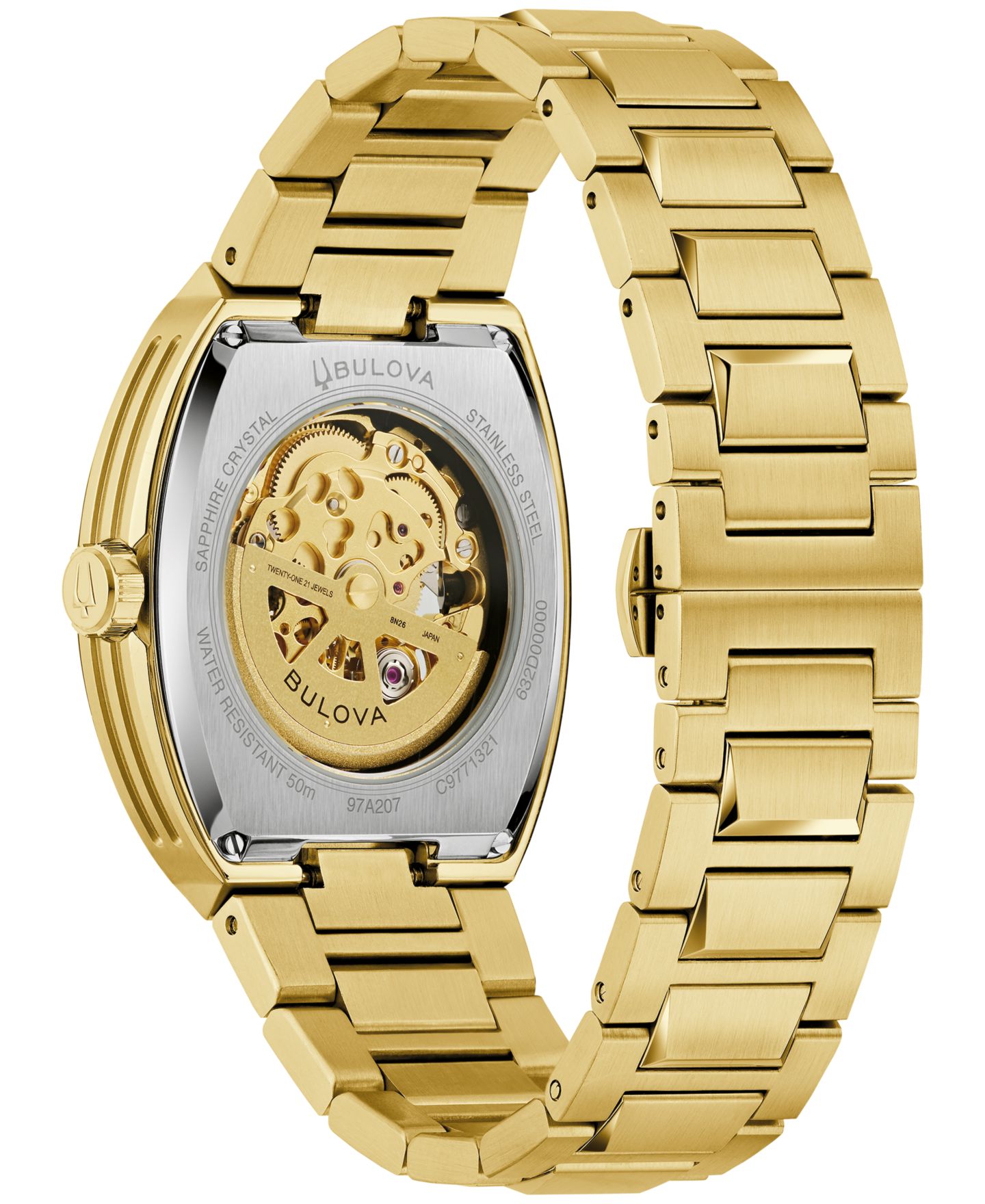 Мужские часы Bulova Automatic Maquina Gold-Tone Stainless Steel Bracelet Watch 40mm — фото 3