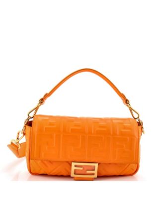 Medium Baguette NM Bag Zucca Embossed Leather