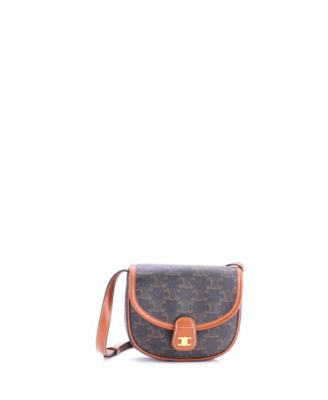 Mini Besace Flap Bag Triomphe Coated Canvas