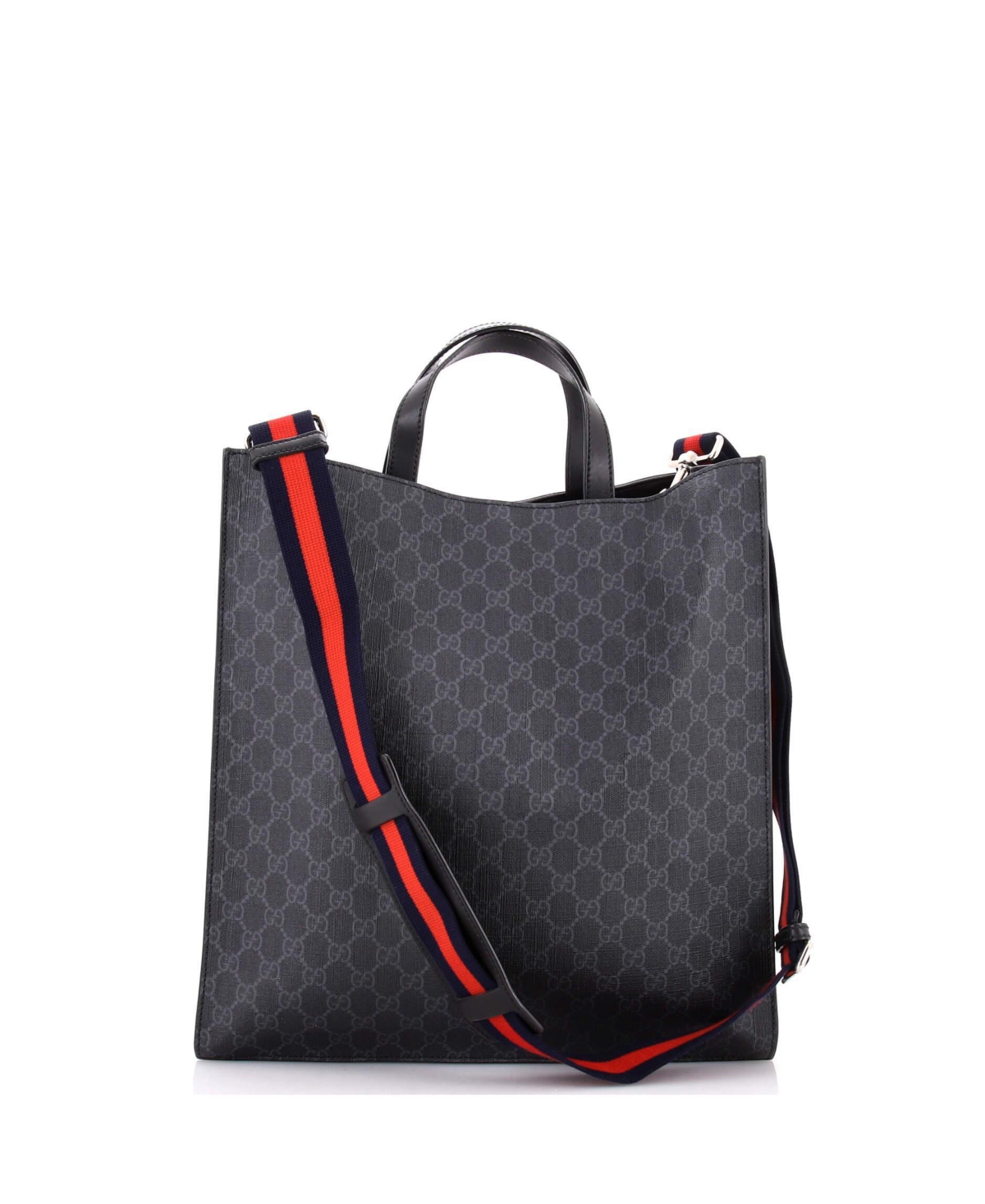 Pre-Owned Gucci Tall Convertible Soft Open Tote Gg Coated Canvas