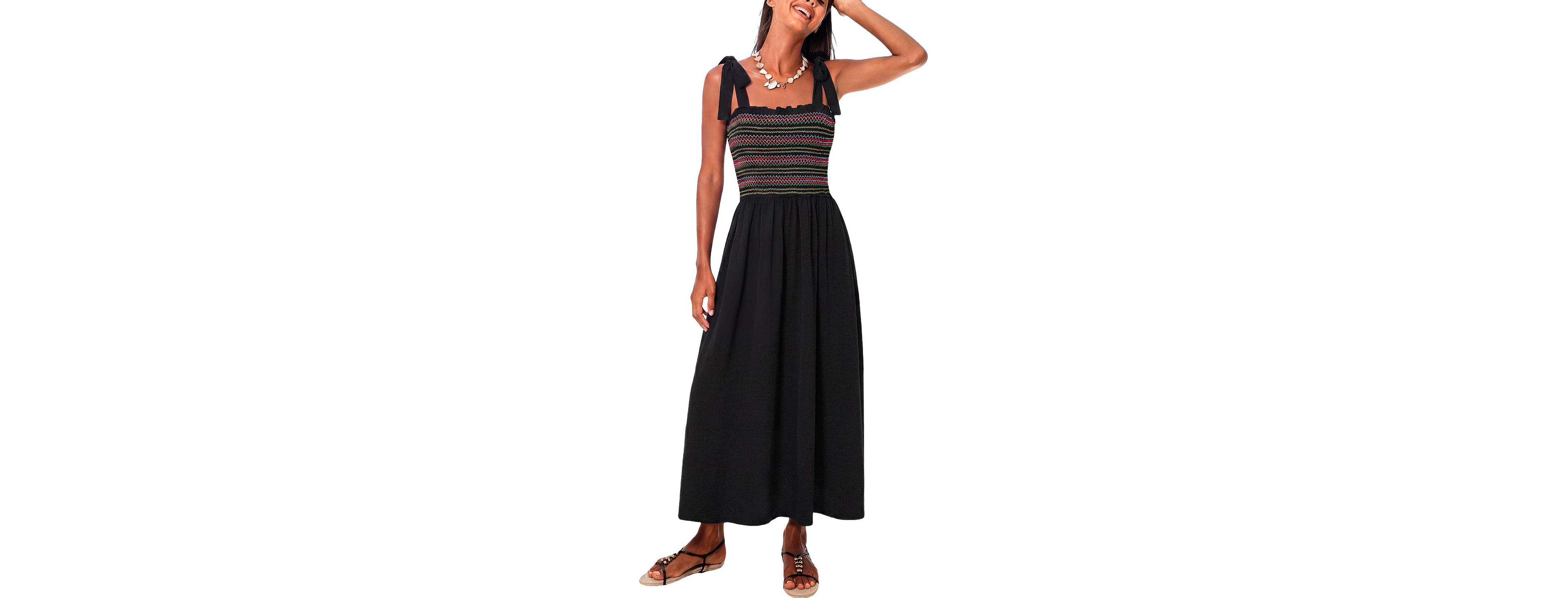 Cupshe Women's Dream Come True Black Midi Beach Dress