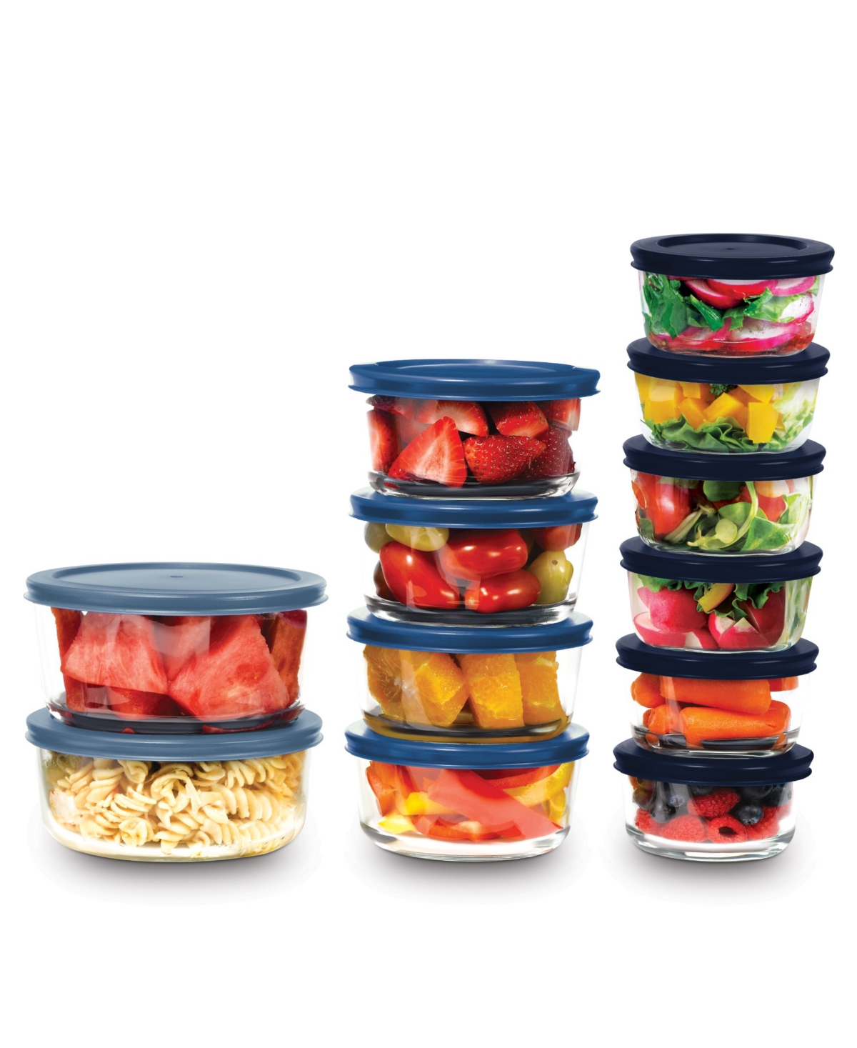 24 Pc Glass Containers
